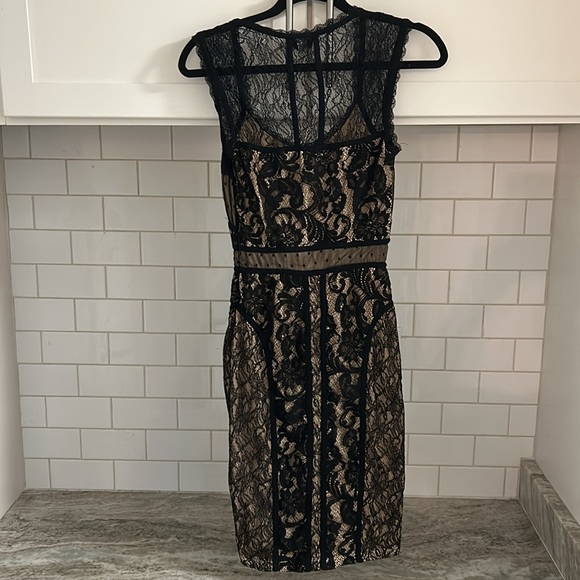 bebe black sleeveless lace dress, SZ XS - Picture 2 of 4